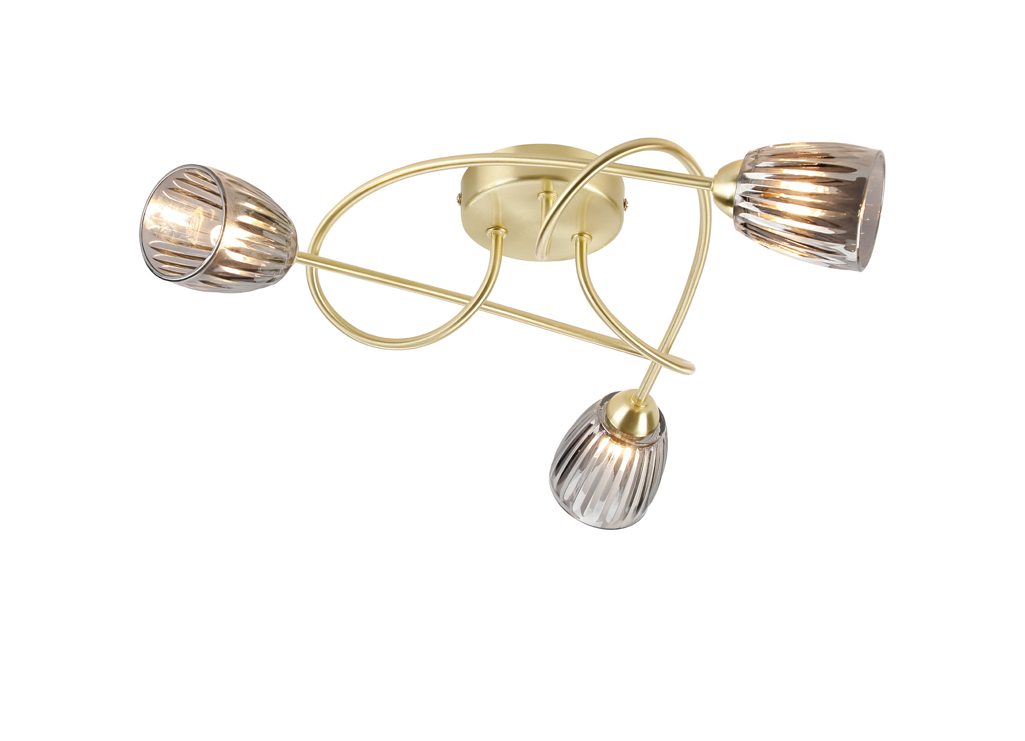 D0849BR  Connie Ceiling 3 Light Satin Brass